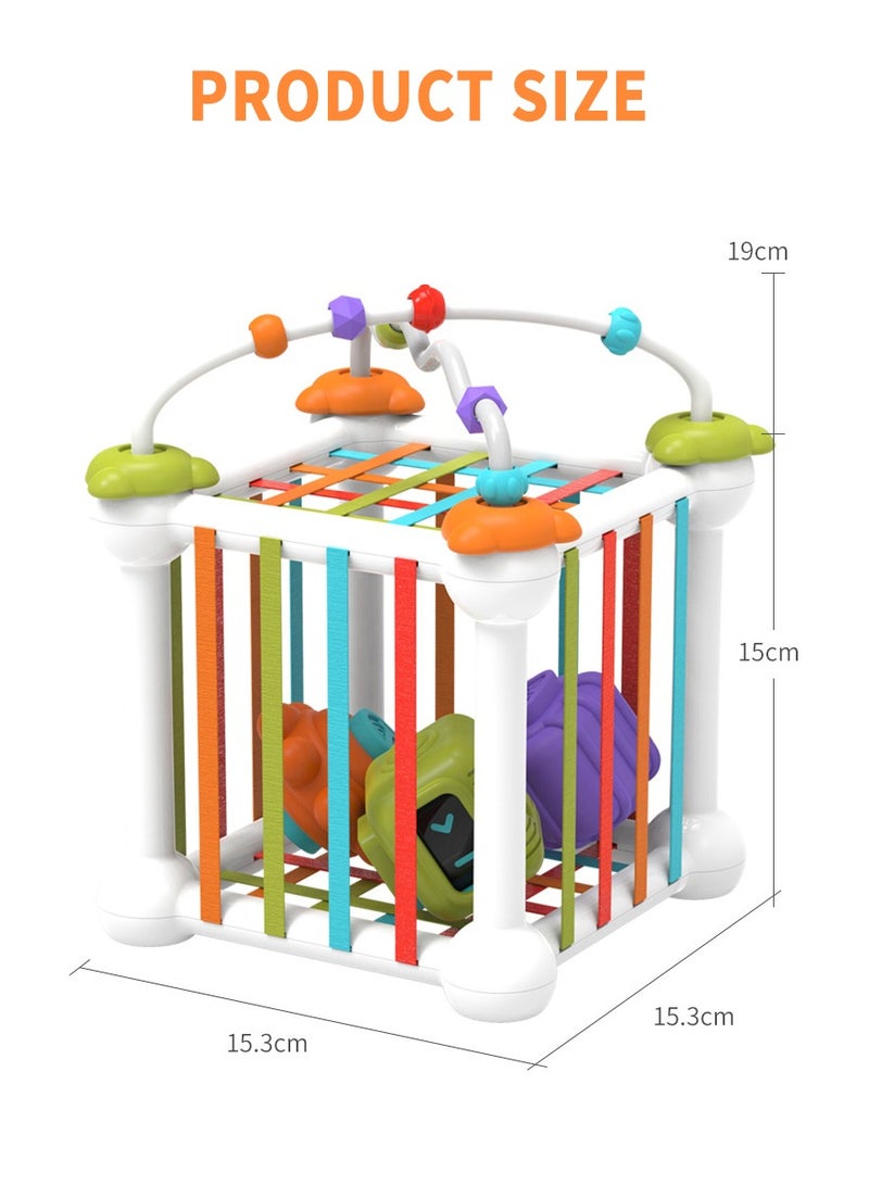 أَرَوْن لعبة تدريب الحواس الحركية، لعبة فرز الأطفال، تأتي مع ستة أشكال ملونة متعددة الحواس، مناسبة كهدية عيد ميلاد لتنمية الطفولة المبكرة والتعلم. - Image 2