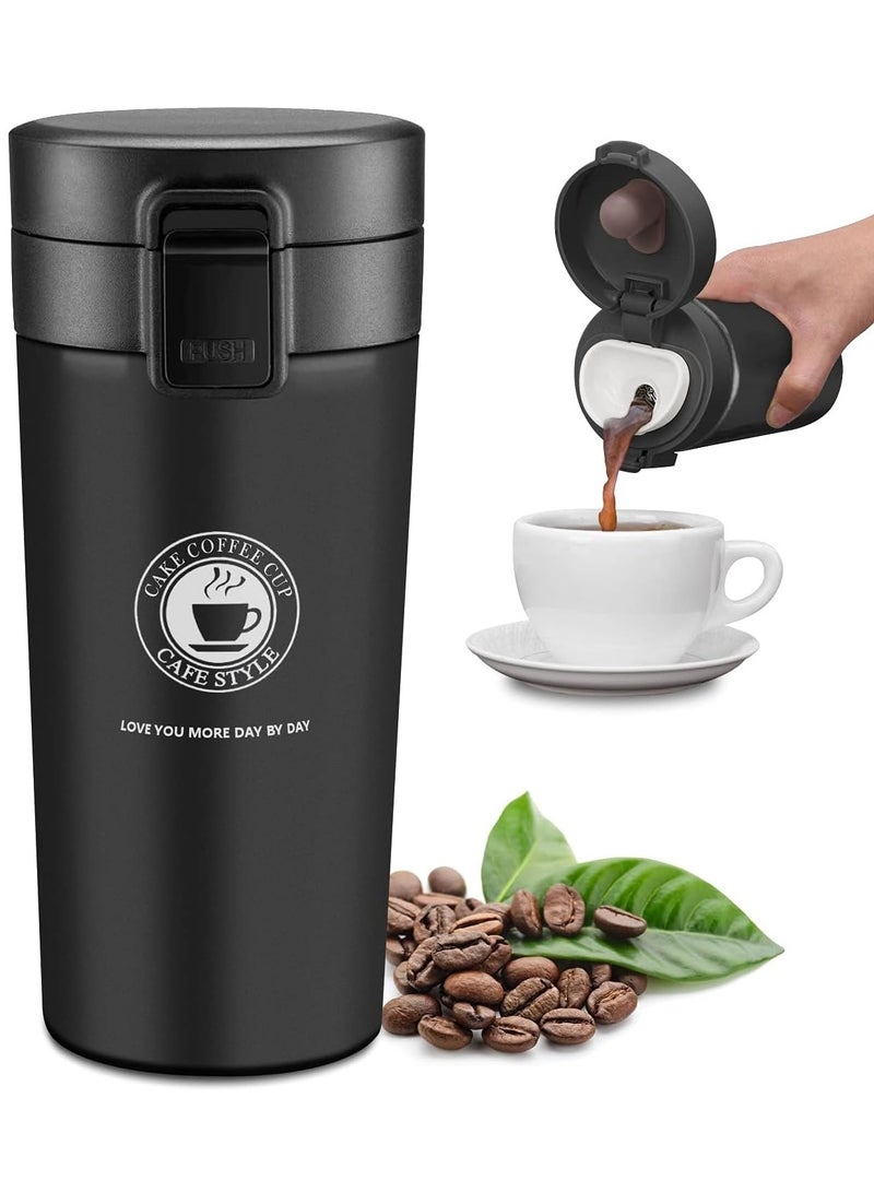 Stainless Steel Thermal Mug Black 380ml - Image 1