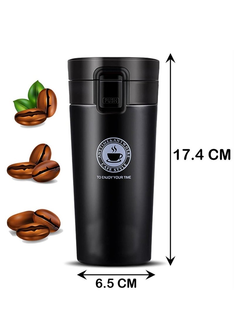 Stainless Steel Thermal Mug Black 380ml - Image 2