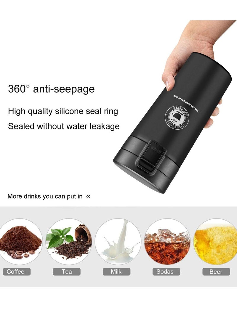 Stainless Steel Thermal Mug Black 380ml - Image 3