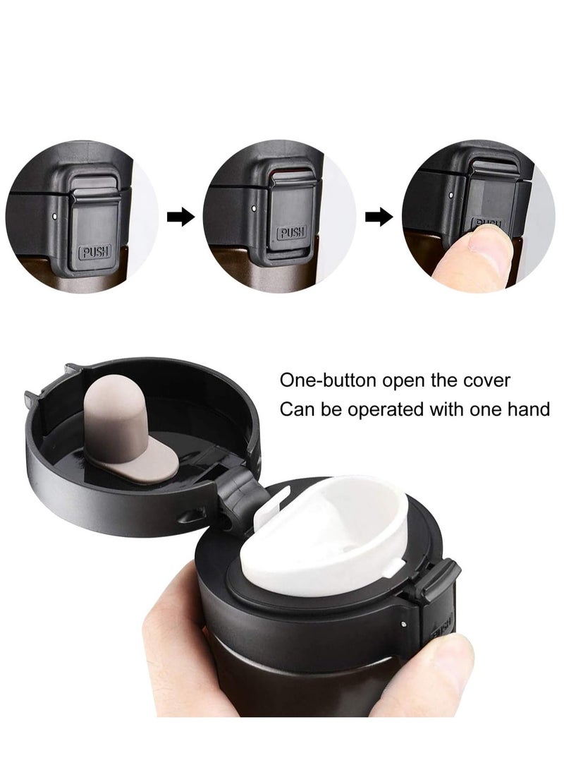 Stainless Steel Thermal Mug Black 380ml - Image 4