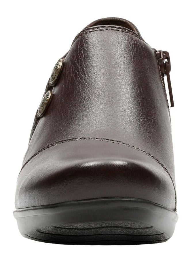 clarks Women's Warren Slip-On Loafer, Dark Brown, 11 - Image 3