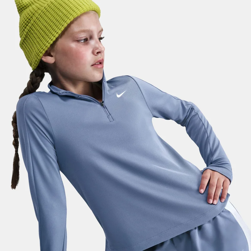 Nike Blue Kids' Dri-FIT Long-Sleeve 1/2-Zip Top  | Best Price UAE