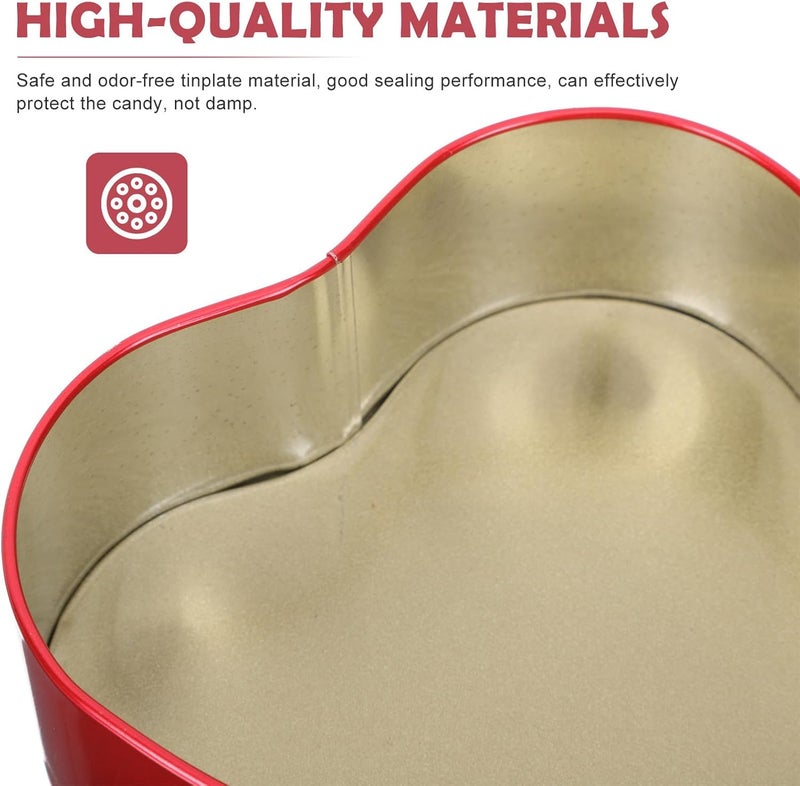 PATKAW Heart Shaped Tinplate Candy Boxes 10pcs Large Red Treat Container Party Storage Decorative Empty Wrapping Boxes for Valentine’s Day Wedding Favors - Image 3