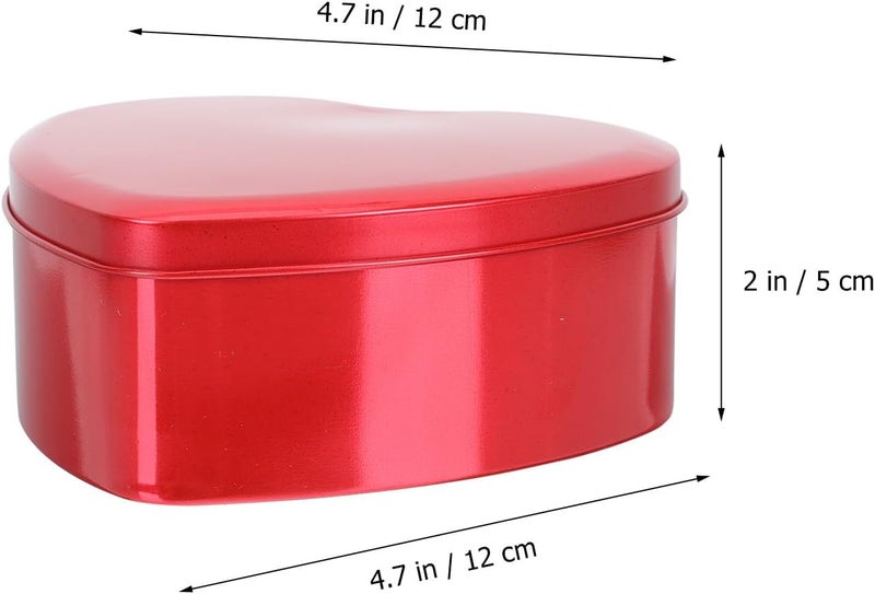 PATKAW Heart Shaped Tinplate Candy Boxes 10pcs Large Red Treat Container Party Storage Decorative Empty Wrapping Boxes for Valentine’s Day Wedding Favors - Image 2