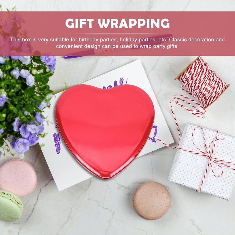 PATKAW Heart Shaped Tinplate Candy Boxes 10pcs Large Red Treat Container Party Storage Decorative Empty Wrapping Boxes for Valentine’s Day Wedding Favors - Image 4