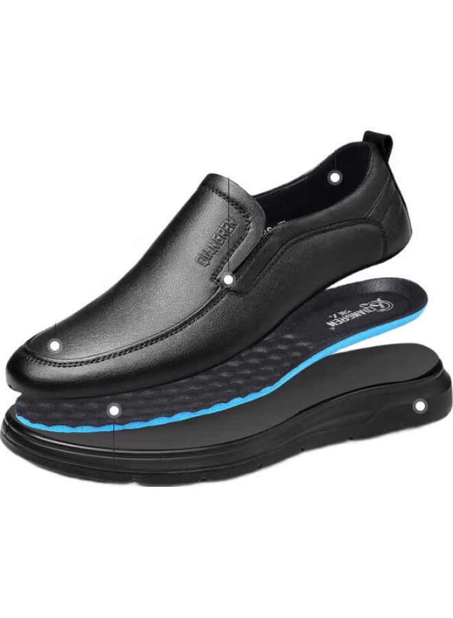 Strongman Business Leather Shoes, Comfortable Soft Upper And Sole, Slip-On Casual Men'S Shoes, Jda23512010, Black, Size 42 - Image 3