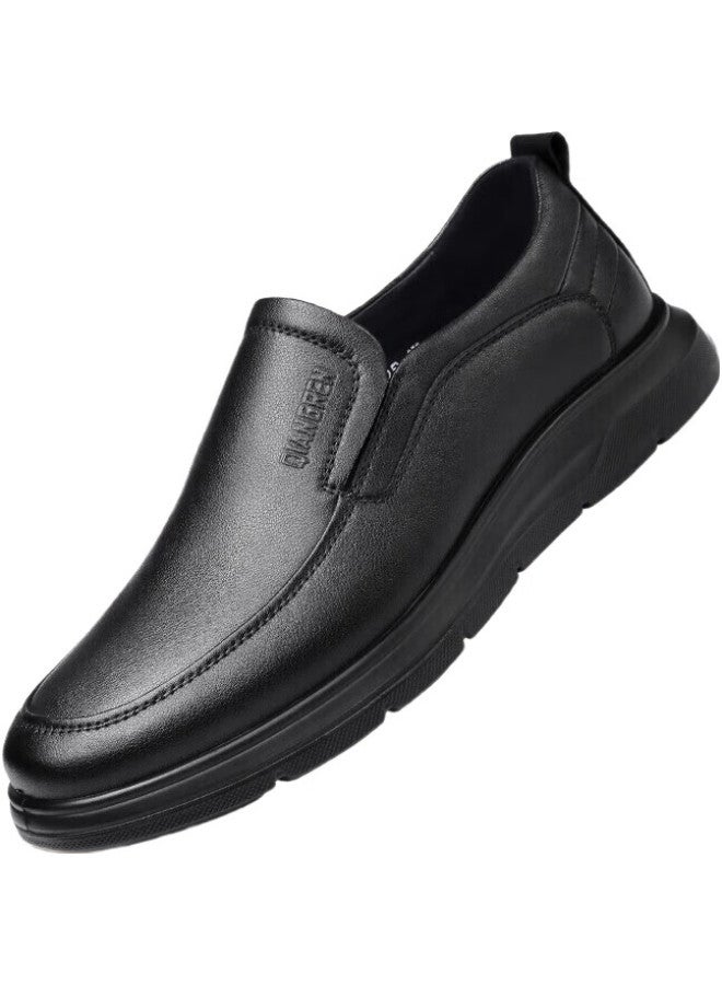 Strongman Business Leather Shoes, Comfortable Soft Upper And Sole, Slip-On Casual Men'S Shoes, Jda23512010, Black, Size 42 - Image 1