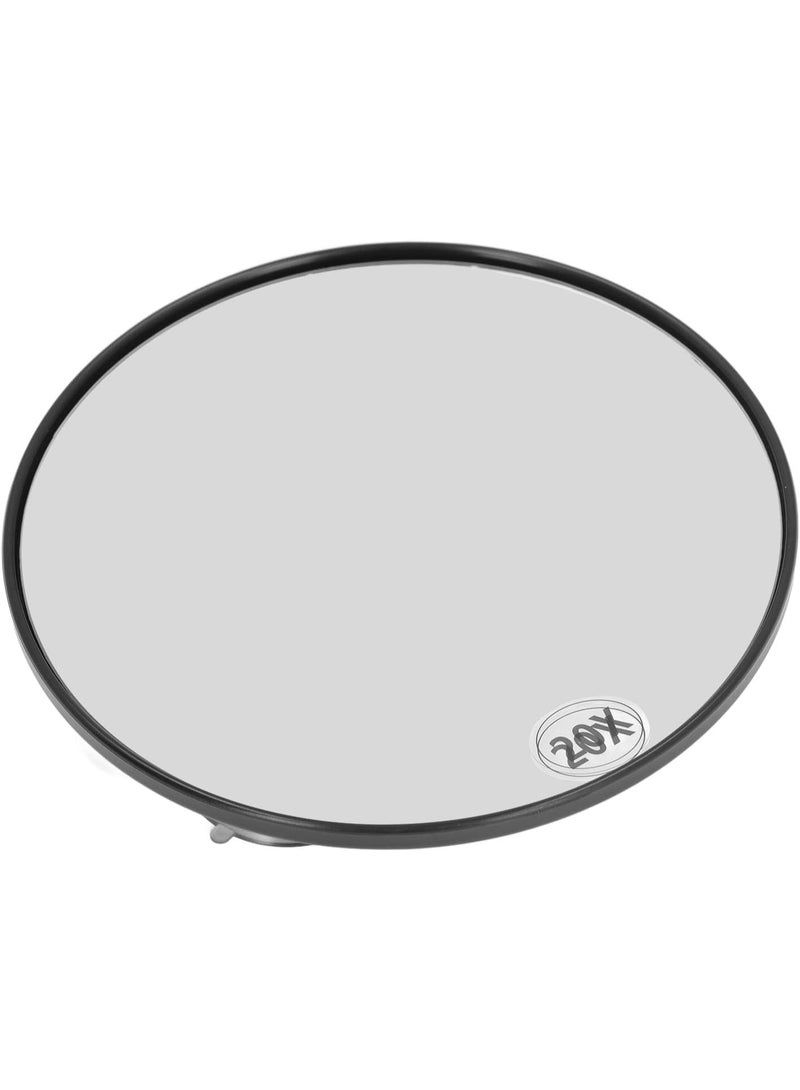20X Magnifying Mirror Compact Makeup Mirror for Bathroom Travel Round Mirror for Travelers Black - Image 4