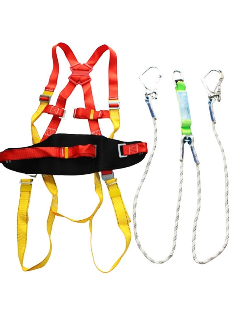 Kingroy Full body safety harness with waist protection, shock absorber 2 rope and 2 big safety hook, 6 point adjustable - Image 1