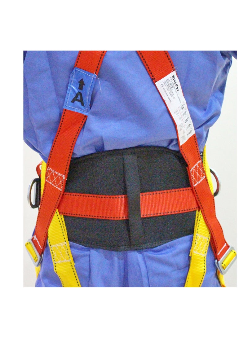 Kingroy Full body safety harness with waist protection, shock absorber 2 rope and 2 big safety hook, 6 point adjustable - Image 5