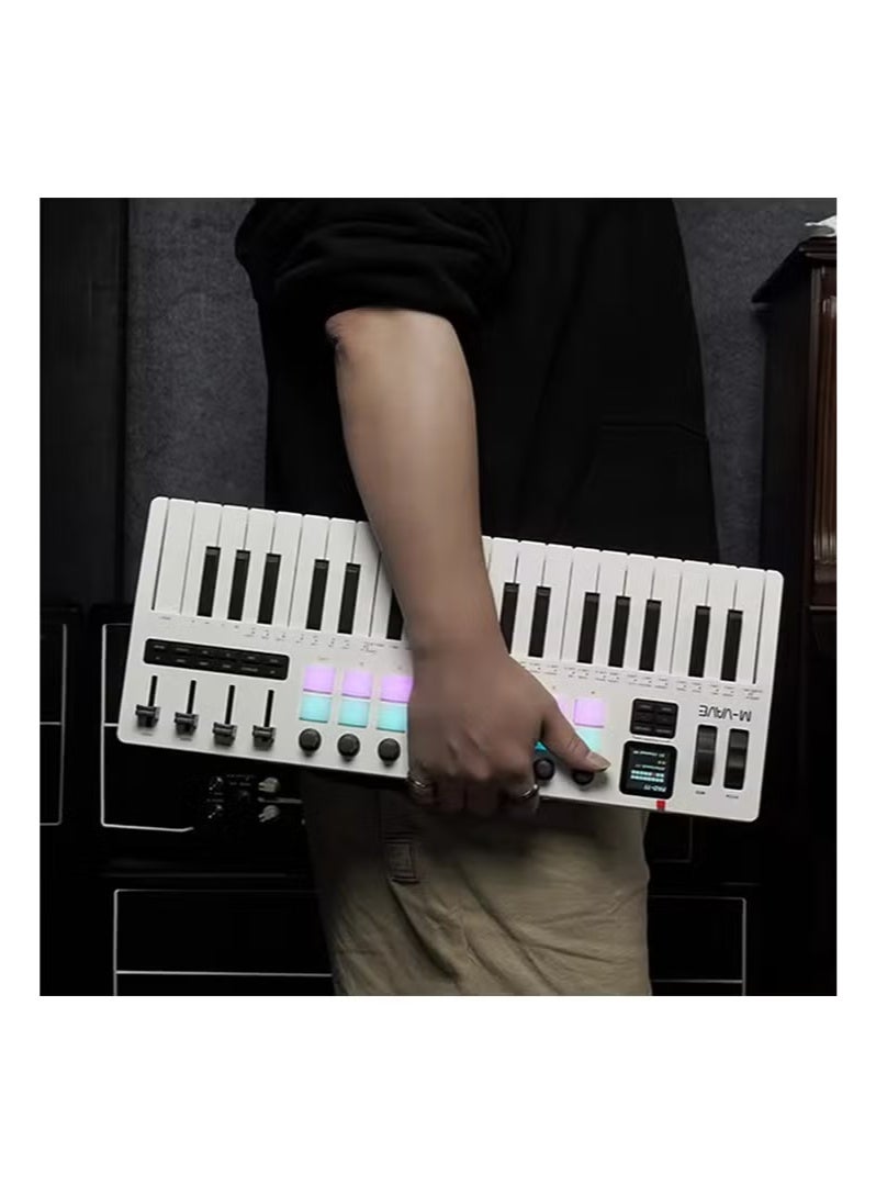 M-VAVE SMK-37 PRO Keyboard MIDI Controller 37 Key 16 RGB Pads&8 Knobs Supports Wireless Connection Systems Software Operation - Image 4