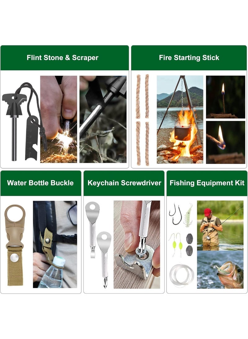 PENG GENERAL Professional Emergency Survival Kit, 35-in-1 Emergency Gear with Tactical Flashlight - Image 3