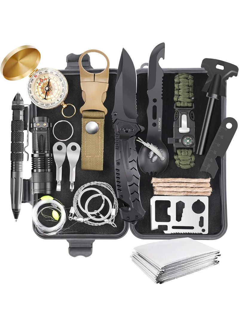PENG GENERAL Professional Emergency Survival Kit, 35-in-1 Emergency Gear with Tactical Flashlight - Image 1