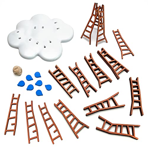 Kosmos Catch The Moon Dexterity Stacking Board Game for 1 to 6 Players Beautiful Design Whimsical Theme Balance Wooden Ladders to Reach The Moon Family Game Night Favorite Ages 8 - Image 5