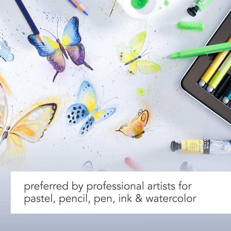 Canson Artist Series Mixed Media Paper Wirebound Pad 55x85 Inch 40 Sheets 138lb224g  Artist Paper for Adults and Students  Watercolor Gouache Graphite Ink Pencil Marker - Image 4