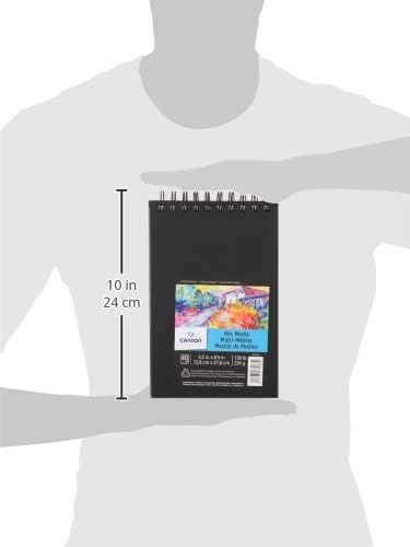 Canson Artist Series Mixed Media Paper Wirebound Pad 55x85 Inch 40 Sheets 138lb224g  Artist Paper for Adults and Students  Watercolor Gouache Graphite Ink Pencil Marker - Image 3