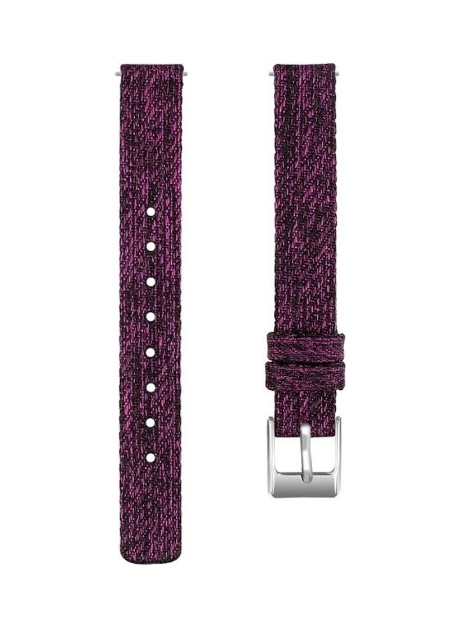 NIBEMINENT Fashionable Canvas Watchband Strap For Samsung Galaxy Fit E Deep Purple  - Image 3