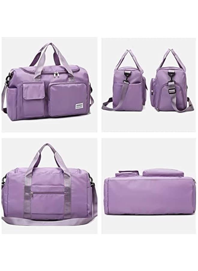 جي جوت Black Oxford Weekend Duffel Bag for Women and Men - Sports Gym Bag with Shoe Compartment - Image 3