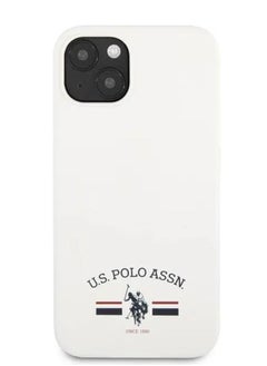 U.S.Polo iPhone 13 Case 6.1inch Liquid Silicone Flag Logo USPA - White  - Image 1