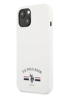 U.S.Polo iPhone 13 Case 6.1inch Liquid Silicone Flag Logo USPA - White  - Image 3