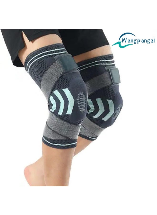 WangPangZi Professional Hinged Knee Brace Sleeve with Patella Gel Pad & Side Stabilizers Knee Support Bandage for Pain Relief Medical Knee Pad Running Joint Recovery Workout Arthritis - Image 1