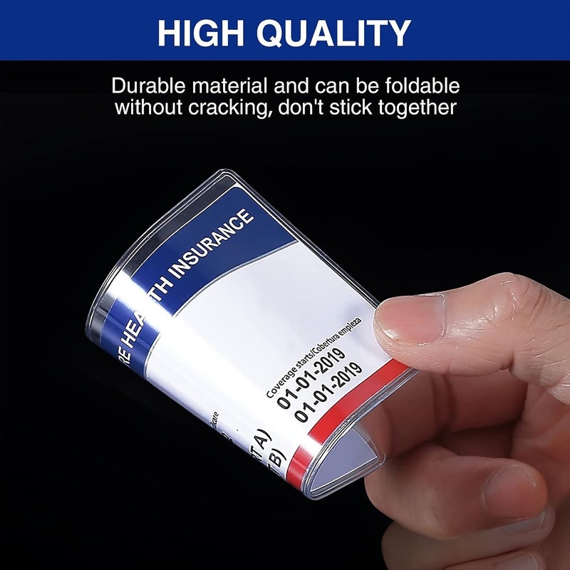 10 Pcs Classic PVC Waterproof Transparent Card Protective Covers Soft Storage Bags For Social Security Medical Insurance Credit Card Wallet - Image 4