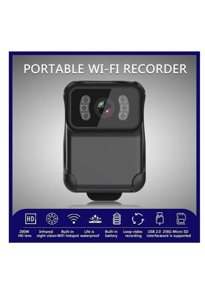 Generic - Wearable Mini WIFI Body Camera with Night Vision and Audio Video Recording for Law Enforcement and Security - Image 1