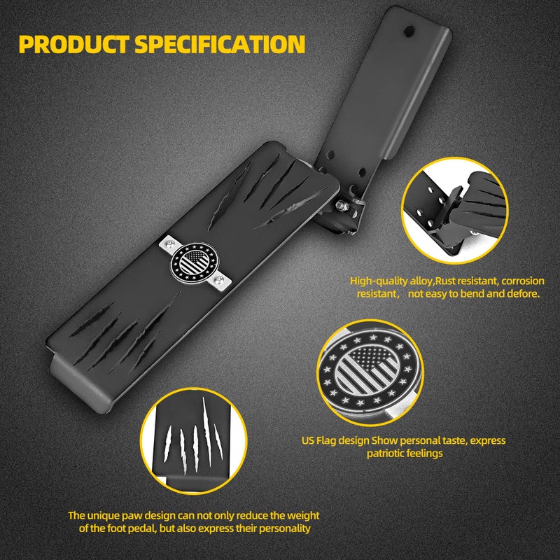 Generic NKCELL POWER Wrangler Dead Pedal Driver Left Foot Rest Pedal Left Side Kick Panel Adjustable Anti-Slip Fit for 2018-2023 Jeep Wrangler JL JLU 4XE Gladiator JT - Image 2