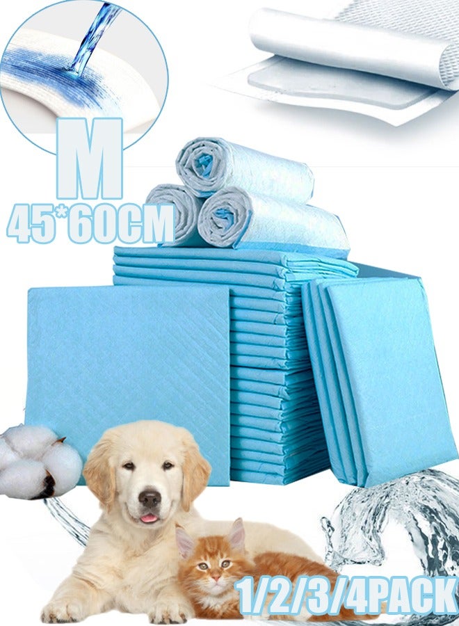 Pet Pads Pet Training Pads Disposable Absorbent Quick Drying Leak-Proof Pee Pads Puppies Potty Training Mats for Puppies Cats Rabbits M(45*60cm) - Image 1
