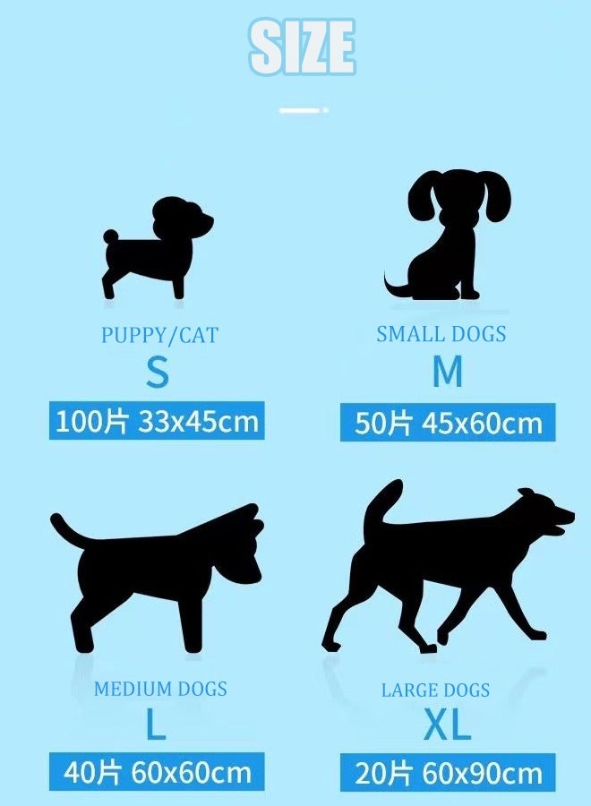 Pet Pads Pet Training Pads Disposable Absorbent Quick Drying Leak-Proof Pee Pads Puppies Potty Training Mats for Puppies Cats Rabbits M(45*60cm) - Image 2