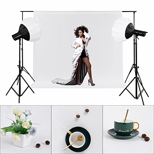 Joccun 7X10FT White Backdrop Background for Photography,Polyester Backdrop Curtain Background Screen for Photography,Photoshoot,Video Recording,Studio(7X10ft,White) - Image 4
