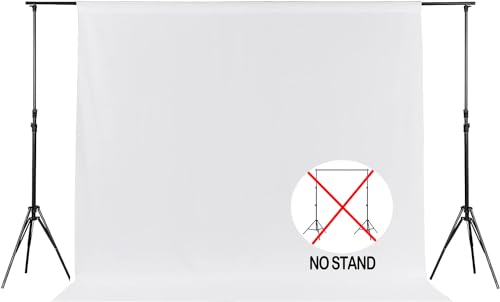 Joccun 7X10FT White Backdrop Background for Photography,Polyester Backdrop Curtain Background Screen for Photography,Photoshoot,Video Recording,Studio(7X10ft,White) - Image 2