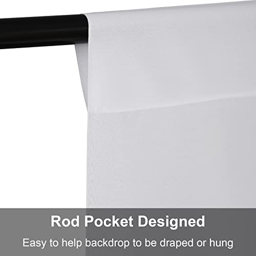 Joccun 7X10FT White Backdrop Background for Photography,Polyester Backdrop Curtain Background Screen for Photography,Photoshoot,Video Recording,Studio(7X10ft,White) - Image 5