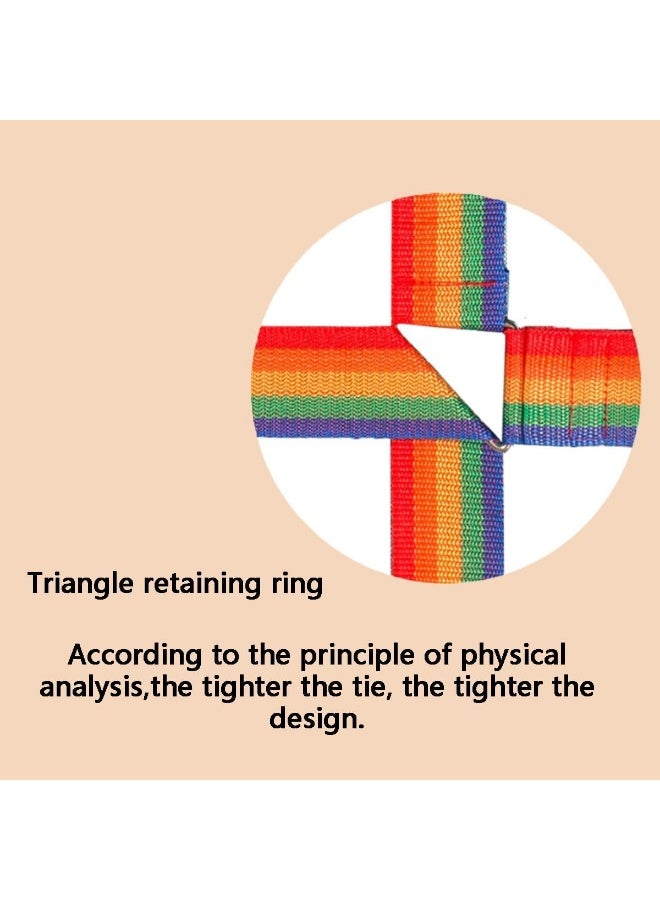 Meetion 1Pc Travel Luggage Strap Adjustable Suitcase Packing Belt with Combination Lock, Bright Travel Packing Straps with Quick Release Buckles, Each Length 5×200cm (Rainbow Colors) - Image 5