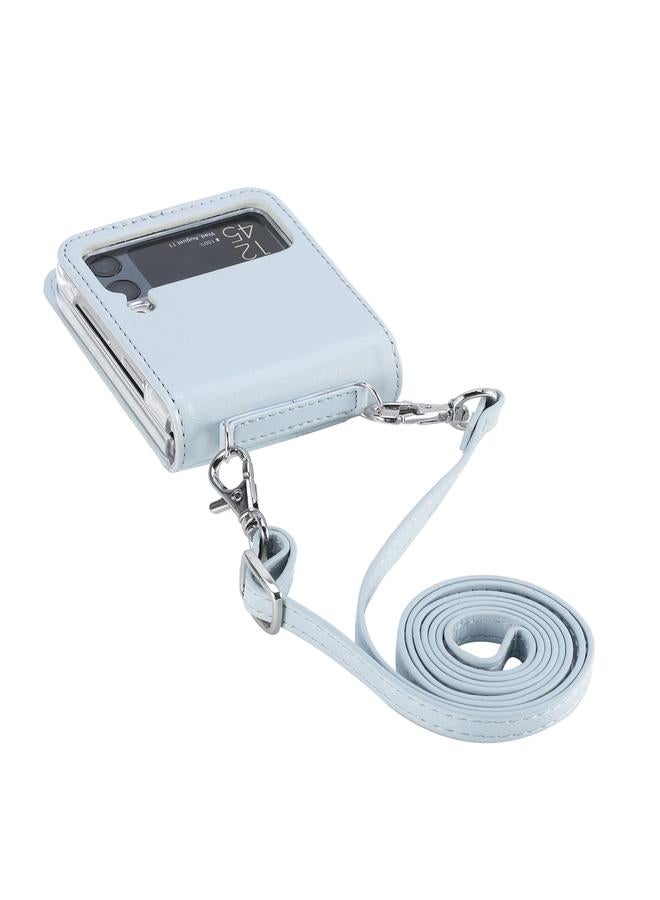 اس-توب جراب لهاتف Samsung Galaxy Z Flip 3 5G، جراب هاتف ببطاقة منقوشة بحبل قطري - Image 3