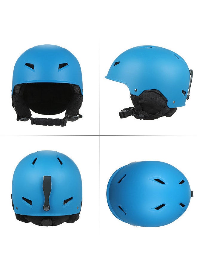 Generic - Snow Helmet with Detachable Earmuff Men Women Snowboard Helmet with Goggle Fixed Strap Safety Skiing Helmet Skiing Sports Helmet Black - Image 1
