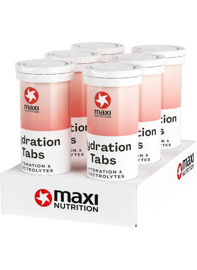 Maxi Nutrition - Hydration Tabs For Hydration And Electrolytes Refreshing Fitness Drink With 0% Sugar 100% Vegan Pink Grapefruit Flavour 10 Tablets, 40Gms X 6 Packs - Image 1