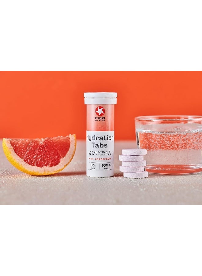 Maxi Nutrition - Hydration Tabs For Hydration And Electrolytes Refreshing Fitness Drink With 0% Sugar 100% Vegan Pink Grapefruit Flavour 10 Tablets, 40Gms X 6 Packs - Image 1