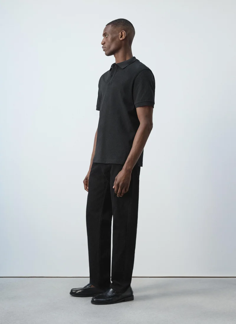 Mango Man 99-NEGRO Polo Shirt Rea for Men | Best Price UAE