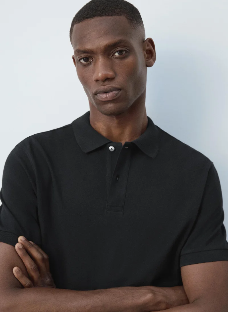 Mango Man 99-NEGRO Polo Shirt Rea for Men | Best Price UAE