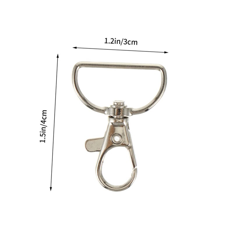 24 Pcs Swivel Lobster Clasp Keychain Hooks For Crafts Beading Projects Lightweight Break Resistant - Image 3