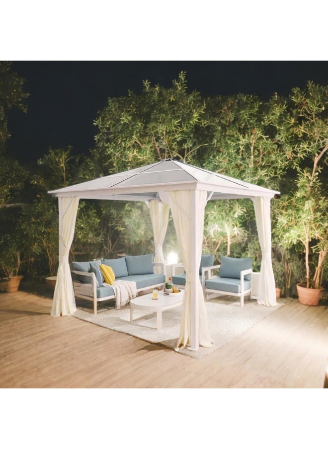 Pan Home Alvero Gazebo 300X300X270 Cm - White  - Image 2