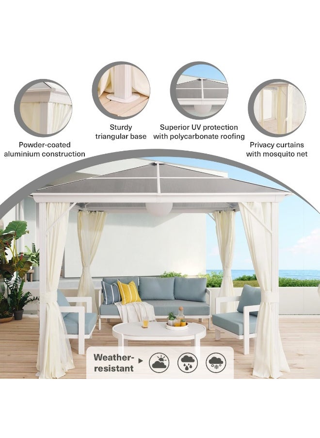 Pan Home Alvero Gazebo 300X300X270 Cm - White  - Image 3