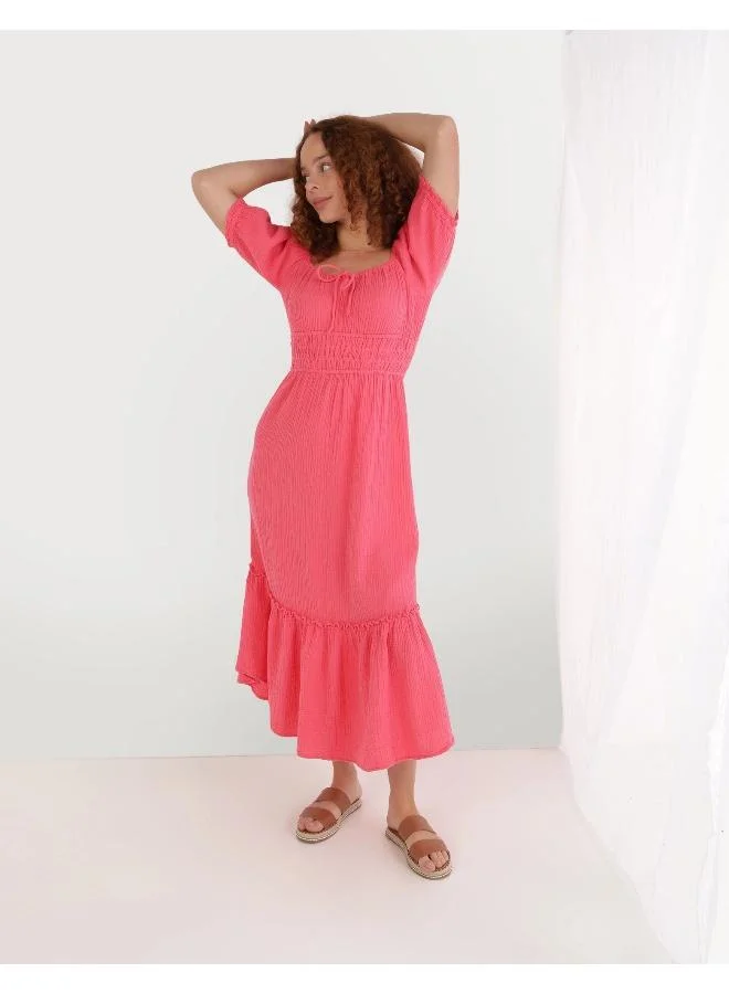 American Eagle Ruffled Midi Dress
