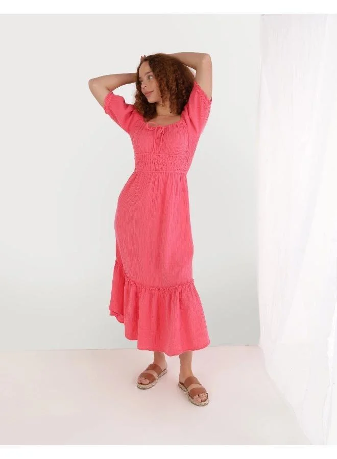 American Eagle Ruffled Midi Dress