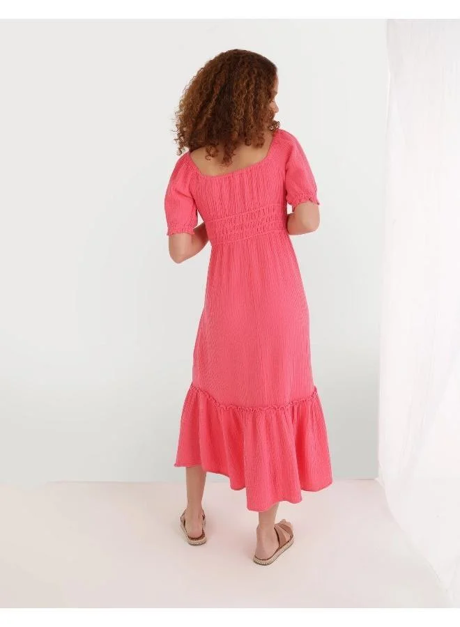 American Eagle Ruffled Midi Dress