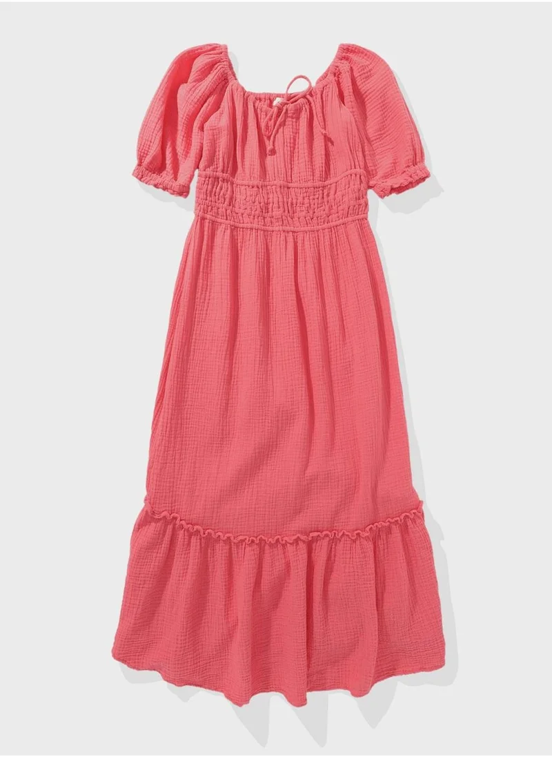 American Eagle Ruffled Midi Dress