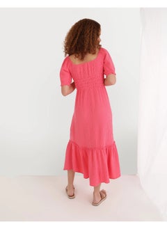 American Eagle Aerie Gauzy Smocked Waist Midi Dress  - Image 2