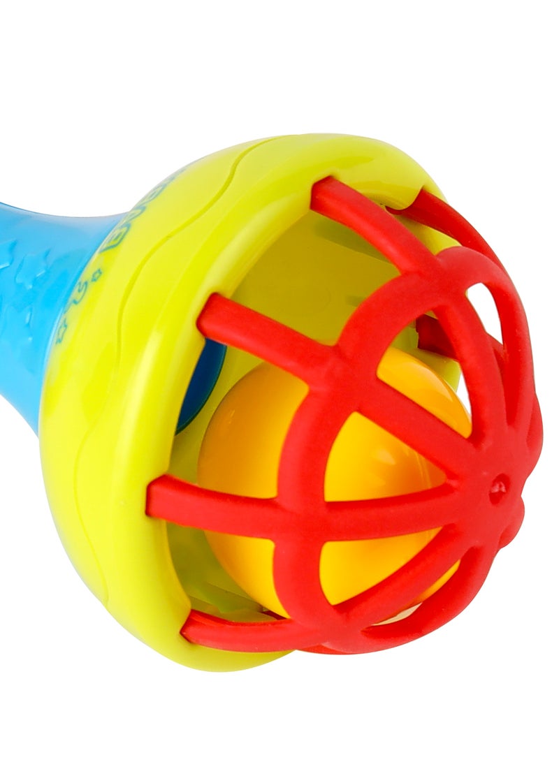 Turtees™ Colorful Attractive Plastic Non-Toxic Handball Stick Baby Rattle Toys for Babies Fun Time - Image 3